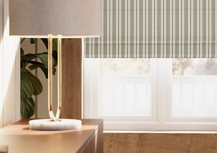 Santorini Stripe, Pier Green - Roman Blind - Image 5